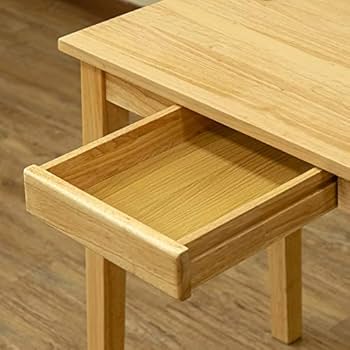 Amazon.co.jp: 引出し付きデスク テーブル ダイニング 天然木 75